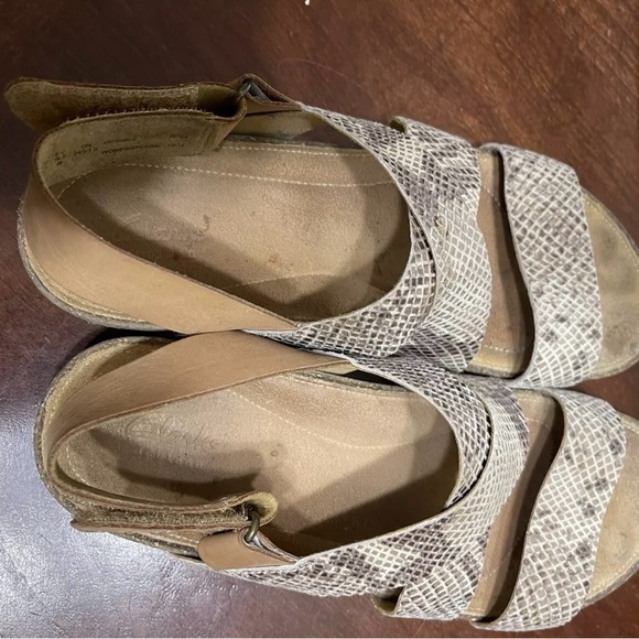 Clarks Artisans Sandals Perri Dunes Snakeskin - Picture 9 of 10